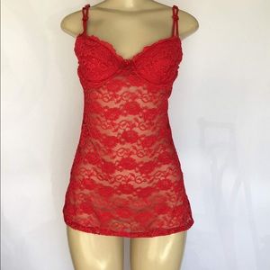 RED Lace Lingerie from Rampage